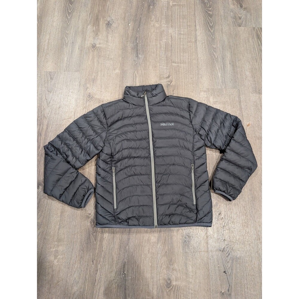 Marmot Highlander 600 Fill Down Puffer Jacket Charcoal Gray Men’s Size Medium